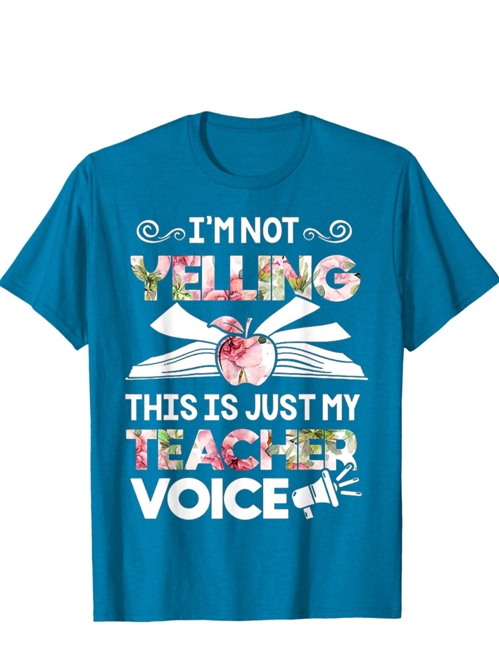 Teacher Voice Kids Short Sleeve Tee - Teal Floral Graphic